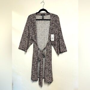 Rene Rofe Sleepwear NWT Leopard Print Women’s Size 2X Lightweight Stretch Robe